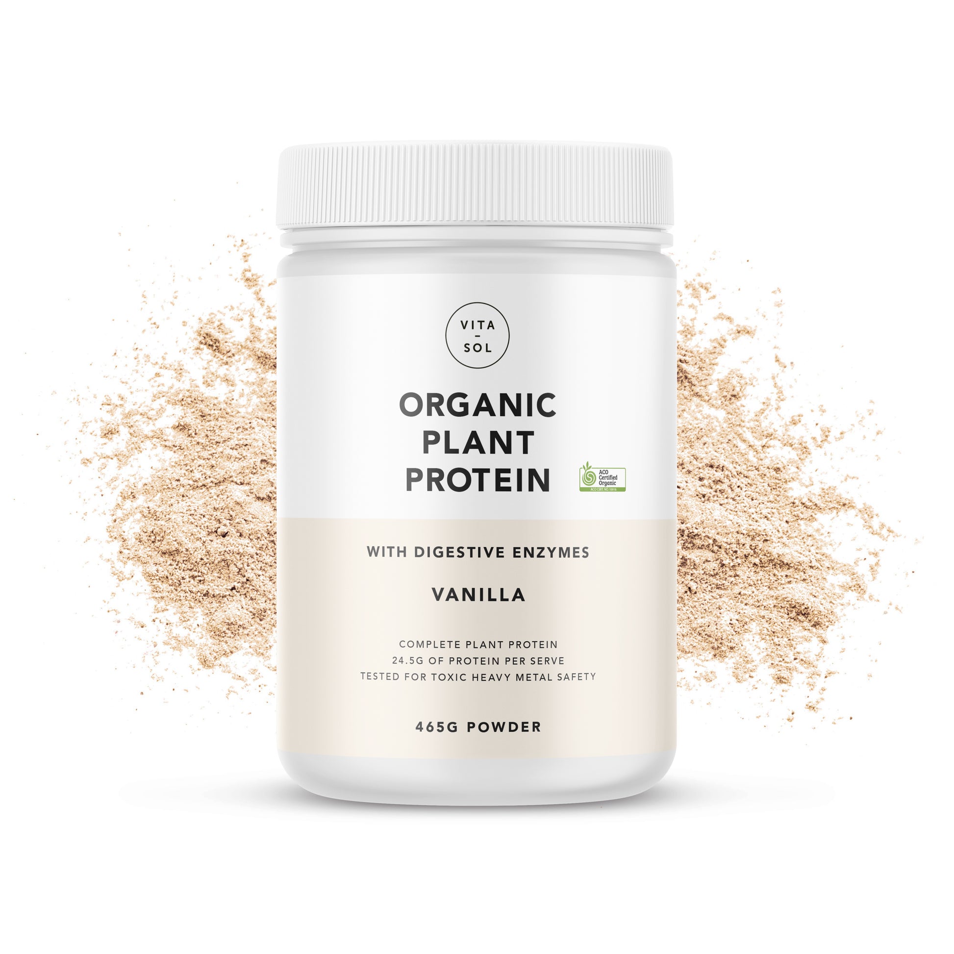 Vita-Sol Organic Plant Protein Vanilla - vitasolshop.co.uk 